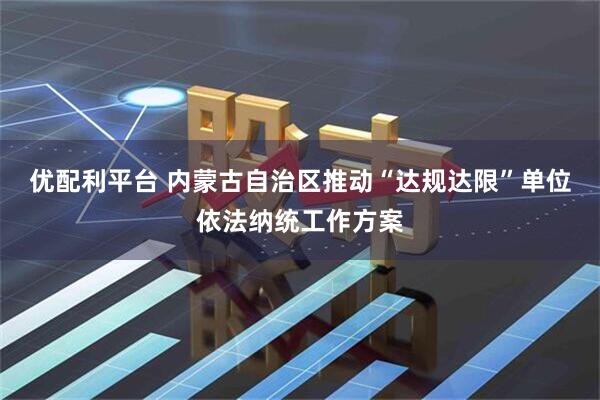 优配利平台 内蒙古自治区推动“达规达限”单位依法纳统工作方案