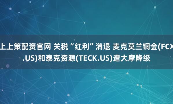 上上策配资官网 关税“红利”消退 麦克莫兰铜金(FCX.US)和泰克资源(TECK.US)遭大摩降级